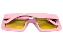 Oversized Exaggerated Vintage Retro Style SUNGLASSES Large Thick Pink Frame E1957