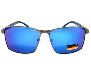 Classic Sporty Modern Stylish Sleek Biker SUNGLASSES Gunmetal Frame Blue Lens 1462