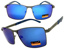 Classic Sporty Modern Stylish Sleek Biker SUNGLASSES Gunmetal Frame Blue Lens 1462