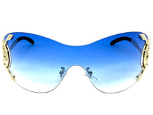 Oversized Classy Elegant Modern Shield Style SUNGLASSES Large Silver Frame 27650