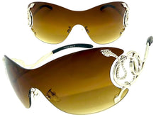 Oversized Classy Elegant Modern Shield Style SUNGLASSES Large Silver Frame 27650