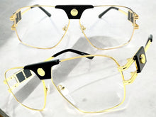 Classic Retro Luxury Designer Hip Hop Style Clear Lens EYEGLASSES Large Gold Frame 8372