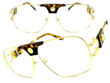Classic Retro Luxury Designer Hip Hop Style Clear Lens EYEGLASSES Large Gold Frame 8372