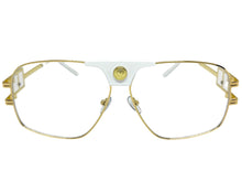 Classic Retro Luxury Designer Hip Hop Style Clear Lens EYEGLASSES Large Gold Frame 8372