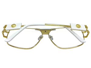 Classic Retro Luxury Designer Hip Hop Style Clear Lens EYEGLASSES Large Gold Frame 8372