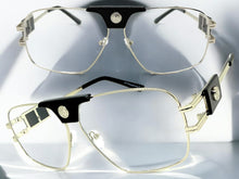 Classic Retro Luxury Designer Hip Hop Style Clear Lens EYEGLASSES Large Silver Frame 8372