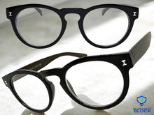Classic Vintage Retro Style READING GLASSES READERS Round Black Frame Lens Strength +2.25