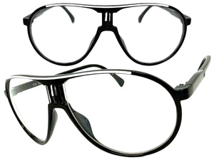 Classic Vintage Retro Hip Hop Style Clear Lens EYEGLASSES Black Frame 6686