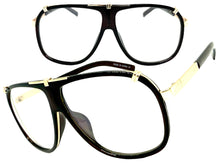 Classic Vintage Retro Hip Hop Rapper Style Clear Lens EYEGLASSES Brown Frame E0230