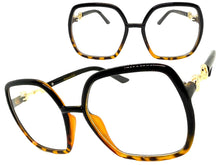 Oversized Vintage Retro Style Clear Lens EYEGLASSES Square Black Frame 30443
