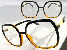 Oversized Vintage Retro Style Clear Lens EYEGLASSES Square Black Frame 30443