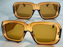 Exaggerated Classic Vintage Retro Style SUNGLASSES Thick Square Brown Frame 80056