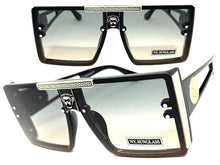 Oversized Luxury Hip Hop Shield Style SUNGLASSES Large Black & Gold Frame 5421