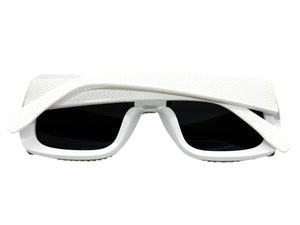 Oversized Exaggerated Retro Style Bling Sunglasses Large White Frame with Sparkling Rhinestones 3250