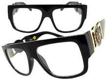 Classic Vintage Retro Hip Hop Rapper Style Clear Lens EYEGLASSES Large Thick Black Frame 5355