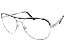 Classic Vintage Retro Aviator Style Clear Lens EYEGLASSES Silver Frame 7501