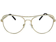Classic Vintage Retro Aviator Style Clear Lens EYEGLASSES Gold Frame 7501