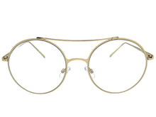 Classic Vintage Retro Hip Hop Style Clear Lens EYEGLASSES Round Gold Frame 8563