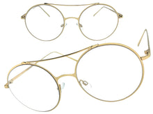 Classic Vintage Retro Hip Hop Style Clear Lens EYEGLASSES Round Gold Frame 8563