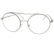 Classic Vintage Retro Hip Hop Style Clear Lens EYEGLASSES Round Silver Frame 8563