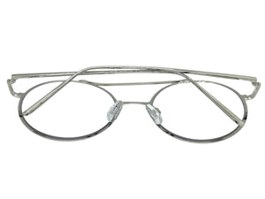 Classic Vintage Retro Hip Hop Style Clear Lens EYEGLASSES Round Silver Frame 8563