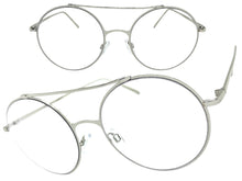 Classic Vintage Retro Hip Hop Style Clear Lens EYEGLASSES Round Silver Frame 8563