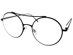 Classic Vintage Retro Hip Hop Style Clear Lens EYEGLASSES Round Black Frame 8563