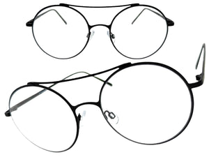 Classic Vintage Retro Hip Hop Style Clear Lens EYEGLASSES Round Black Frame 8563