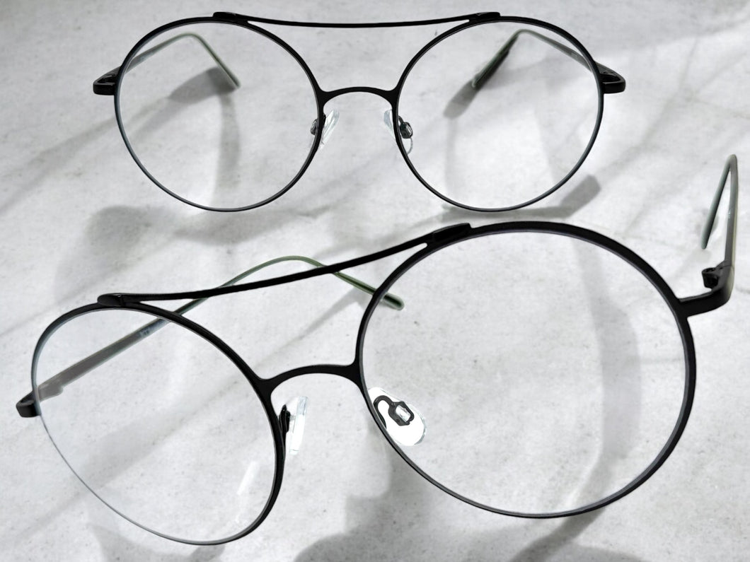 Classic Vintage Retro Hip Hop Style Clear Lens EYEGLASSES Round Black Frame 8563