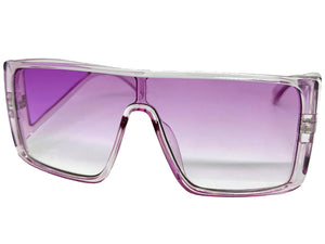 Futuristic Modern Rerto Blinder Shield Style SUNGLASSES Purple Frame 6513