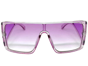 Futuristic Modern Rerto Blinder Shield Style SUNGLASSES Purple Frame 6513