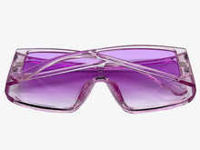 Futuristic Modern Rerto Blinder Shield Style SUNGLASSES Purple Frame 6513