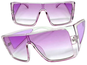 Futuristic Modern Rerto Blinder Shield Style SUNGLASSES Purple Frame 6513