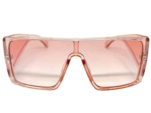 Futuristic Modern Rerto Blinder Shield Style SUNGLASSES Pink Frame 6513