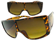 Futuristic Modern Rerto Blinder Shield Style SUNGLASSES Tortoise Frame 6360