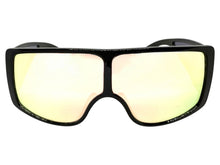 Futuristic Modern Rerto Blinder Shield Style SUNGLASSES Black Frame 6361