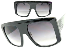 Oversized Classic Vintage Rerto Style SUNGLASSES Large Black Frame 1076