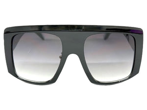 Oversized Classic Vintage Rerto Style SUNGLASSES Large Black Frame 1076