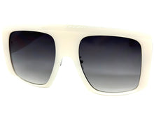 Oversized Classic Vintage Rerto Style SUNGLASSES Large Off White Frame 1076