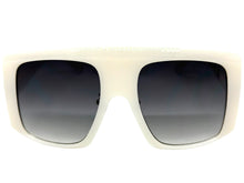 Oversized Classic Vintage Rerto Style SUNGLASSES Large Off White Frame 1076