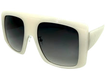 Oversized Classic Vintage Rerto Style SUNGLASSES Large Off White Frame 1076