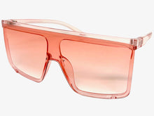 Oversized Exaggerated Modern Rerto Shield Style SUNGLASSES X-Large Pink Frame 8001