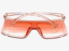 Oversized Exaggerated Modern Rerto Shield Style SUNGLASSES X-Large Pink Frame 8001