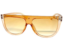 Classy Elegant Modern Rerto Shield Style SUNGLASSES Light Peach Frame 6515