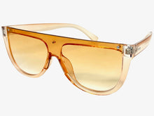 Classy Elegant Modern Rerto Shield Style SUNGLASSES Light Peach Frame 6515