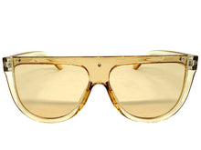 Classy Elegant Modern Rerto Shield Style SUNGLASSES Champagne Frame 6515