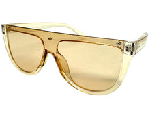 Classy Elegant Modern Rerto Shield Style SUNGLASSES Champagne Frame 6515