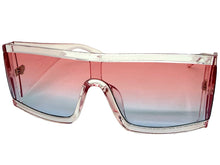 Exaggerated Classy Elegant Modern Rerto Shield Style SUNGLASSES Thick Pink Frame 48484