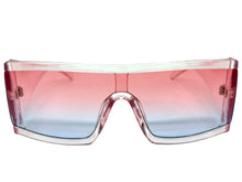 Exaggerated Classy Elegant Modern Rerto Shield Style SUNGLASSES Thick Pink Frame 48484