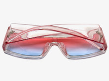 Exaggerated Classy Elegant Modern Rerto Shield Style SUNGLASSES Thick Pink Frame 48484